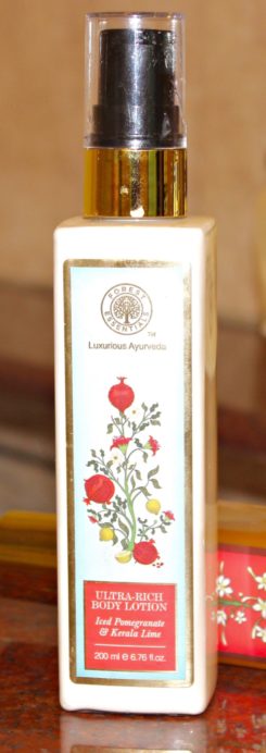 Forest Essentials Ultra Rich Body Lotion Iced Pomegranate & Kerala Lime Review MBF Blog