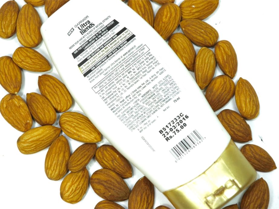 Garnier Ultra Blends Soy Milk Almonds Conditioner Review details