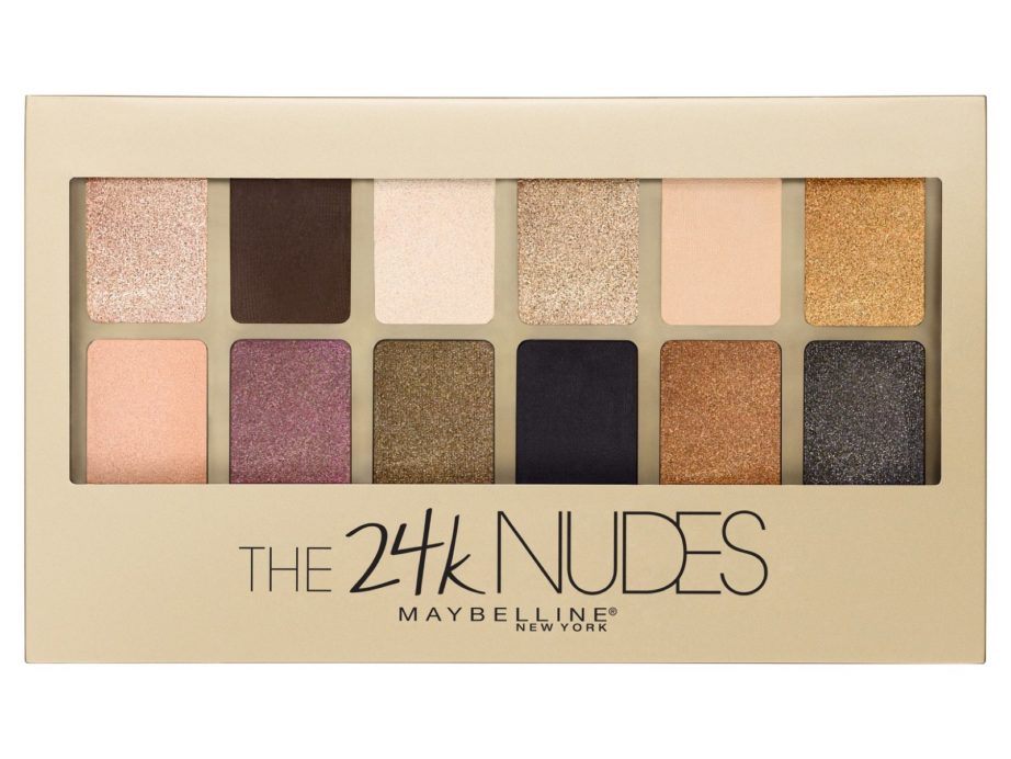 Maybelline 24K Nudes Eyeshadow Palette Review, Swatches Front