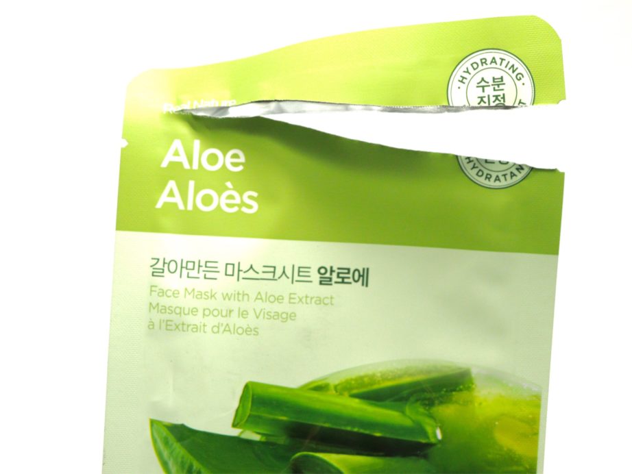 The Face Shop Real Nature Aloe Face Mask Review Open