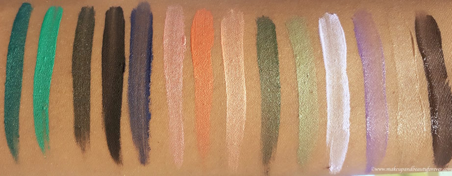 All L’Oreal Infallible Liquid Eyeshadow Paint Shades Review, Swatches Mint Detox Mistress Noir Navy Yard Sunset Fire Army Camo Violet Brown Sugar
