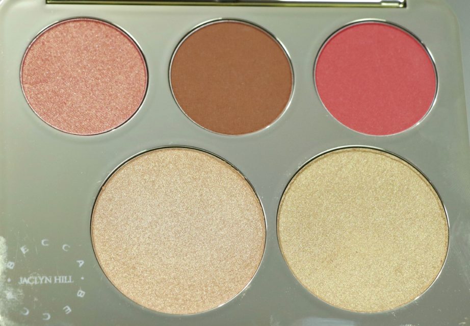 Becca Jaclyn Hill Champagne Collection Face Palette Review, Swatches closeup MBF Blog
