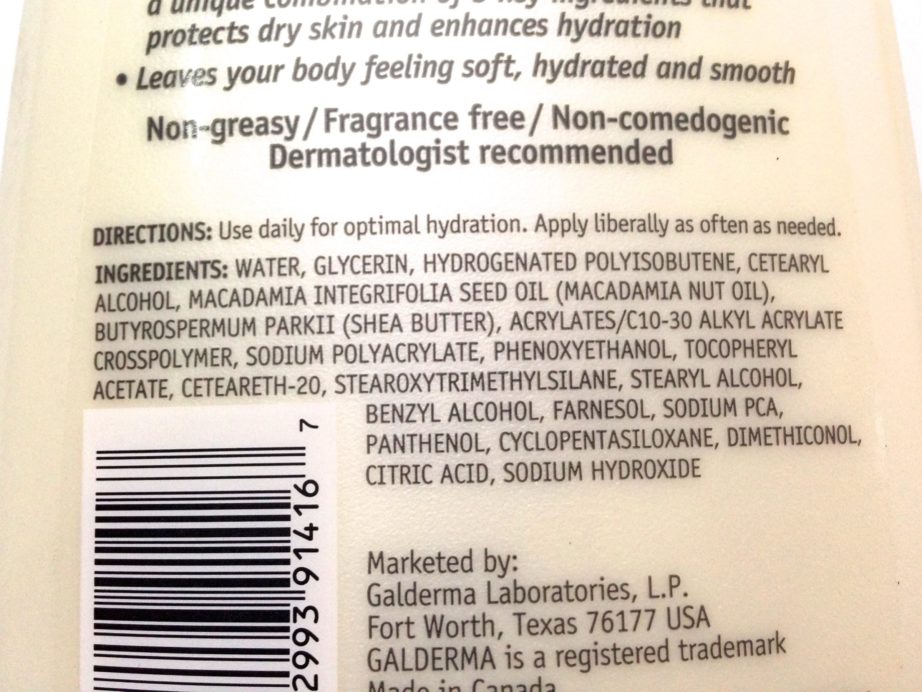 Cetaphil DailyAdvance Ultra Hydrating Lotion Review Ingredients