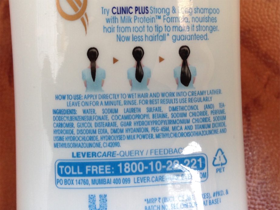 Clinic Plus Strong & Long Health Shampoo Review Ingredients