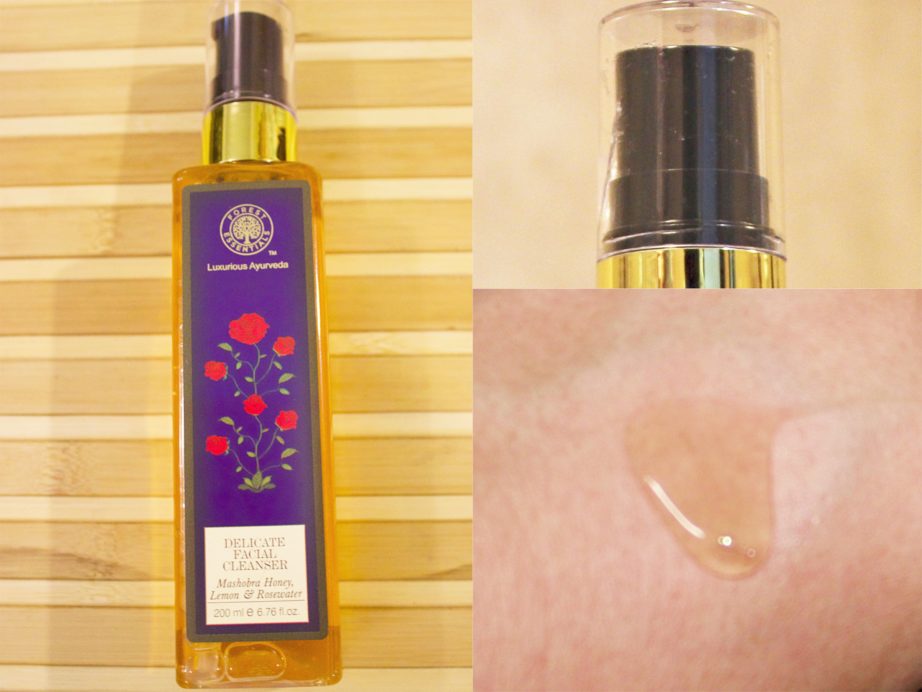 Forest Essentials Delicate Facial Cleanser Mashobra Honey, Lemon & Rosewater Review swatches