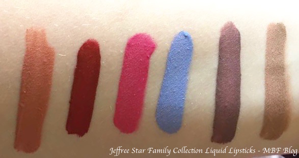 Jeffree Star Family Collection All Velour Liquid Lipsticks Swatches Nathan Wifey Diva Diamond Delicious Baby Daddy MBF Blog