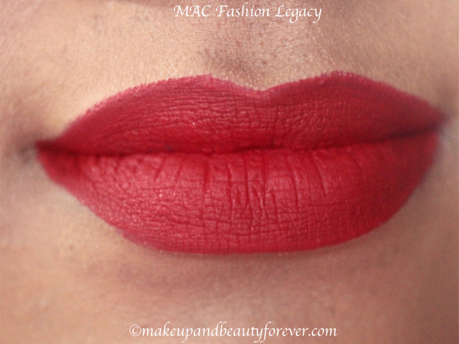 MAC Fashion Legacy Retro Matte Liquid LipColour Review, Swatches On Lips MBF Blog