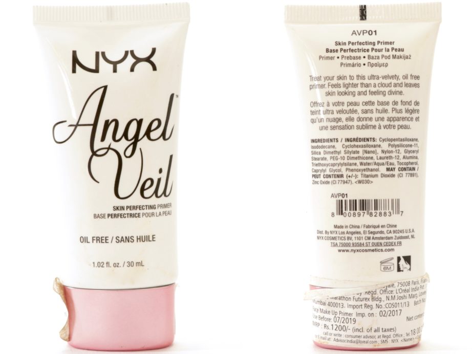 NYX Angel Veil Skin Perfecting Primer Review, Swatches blog MBF
