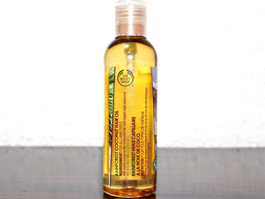 The Body Shop Rainforest Coconut Hair Oil Review blog MBF