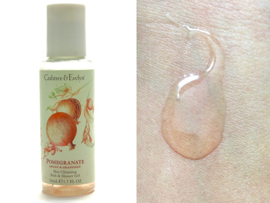 Crabtree & Evelyn Pomegranate, Argan & Grapeseed Bath & Shower Gel Review Swatches