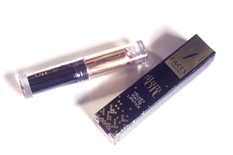 Faces Glam On Velvet Matte Lipstick Terra Cotta 12 Review, Swatches packaging