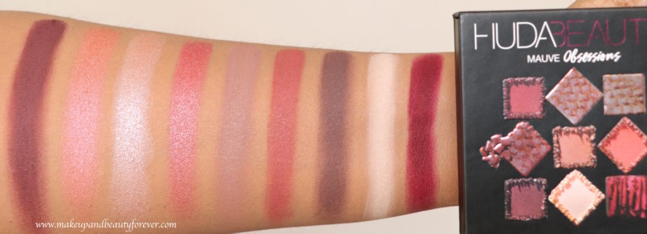 Huda Beauty Mauve Obsessions Eyeshadow Palette Review MBF Blog Swatches