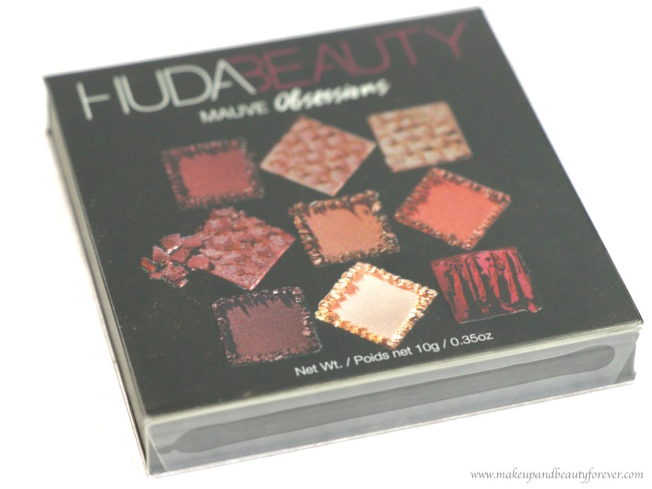 Huda Beauty Mauve Obsessions Eyeshadow Palette Review, Swatches with Plastic slip
