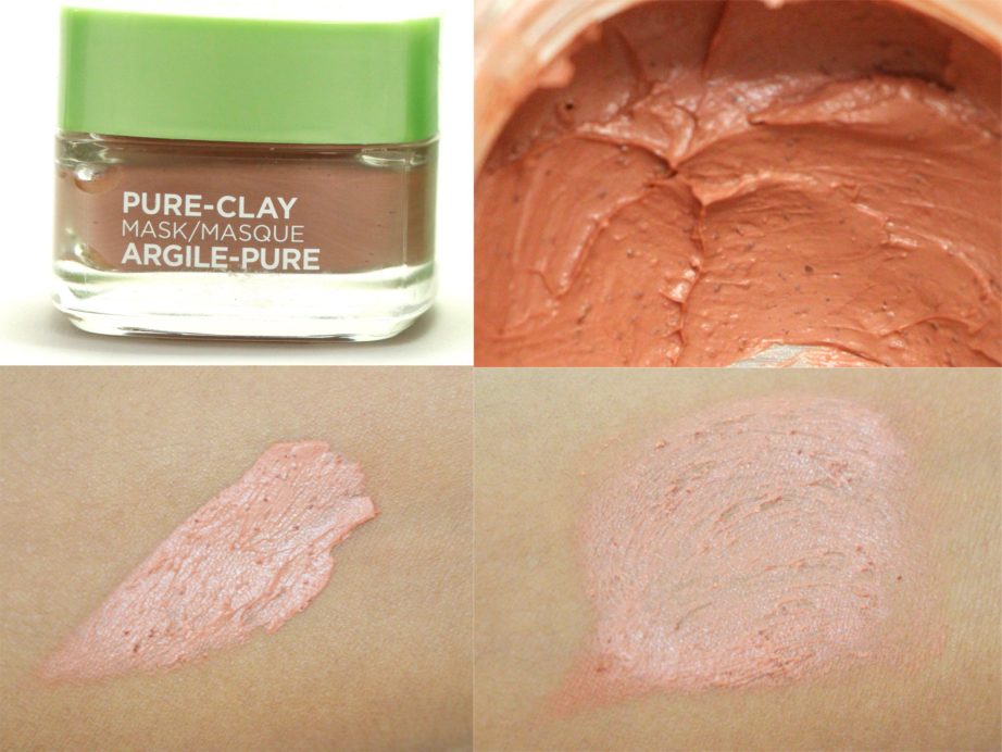 L'Oreal Exfoliate & Refine Pores Clay Mask Review, Swatches skin MBF blog