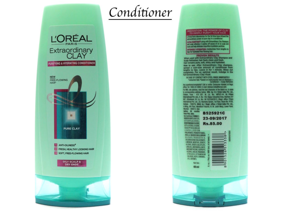 L'Oreal Extraordinary Clay Conditioner Review, Swatches