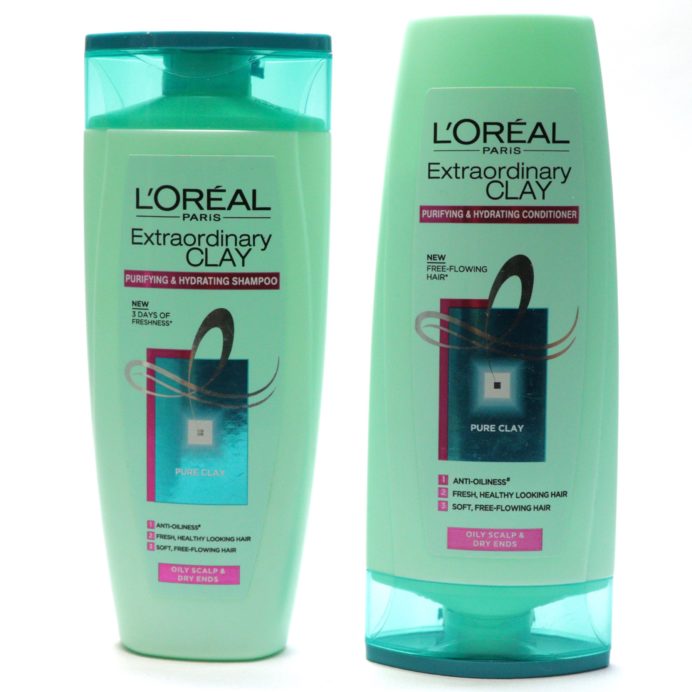 L'Oreal Extraordinary Clay Shampoo and Conditioner Review, Swatches
