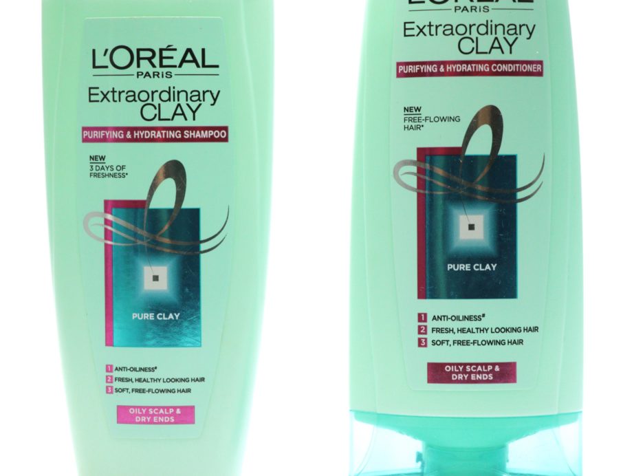 L'Oreal Extraordinary Clay Shampoo and Conditioner Review, Swatches Info