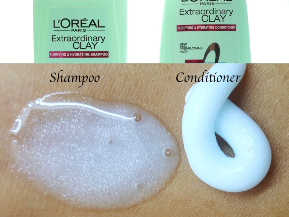 L'Oreal Extraordinary Clay Shampoo and Conditioner Review, Swatches Skin