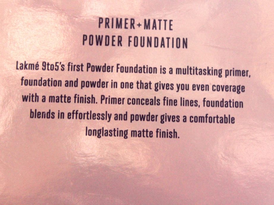 Lakme 9 to 5 Primer + Matte Powder Foundation Compact Review, Shades, Swatches Info