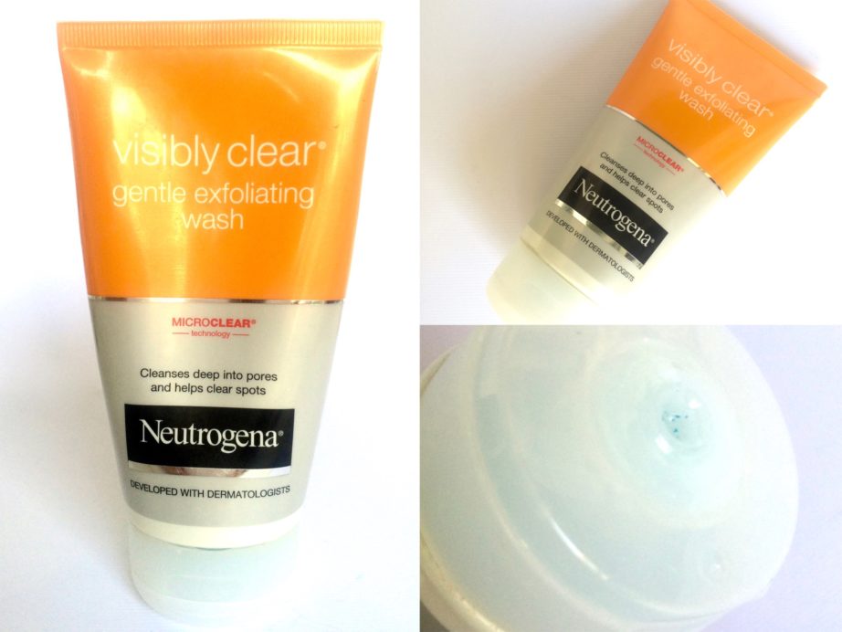 Neutrogena Visibly Clear Gentle Exfoliating Wash Review Swatches