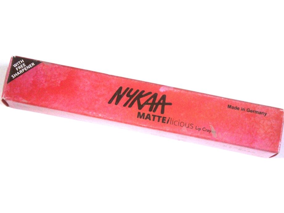 Nykaa Call Me Scarlet Matteilicious Lip Crayon Review, Swatches Box