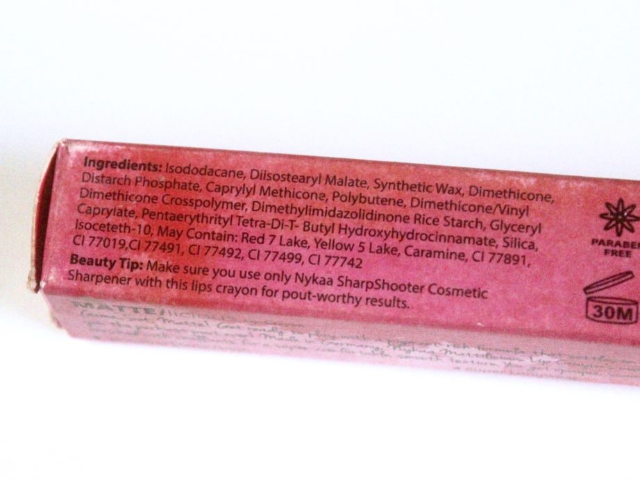 Nykaa Call Me Scarlet Matteilicious Lip Crayon Review, Swatches Ingredients