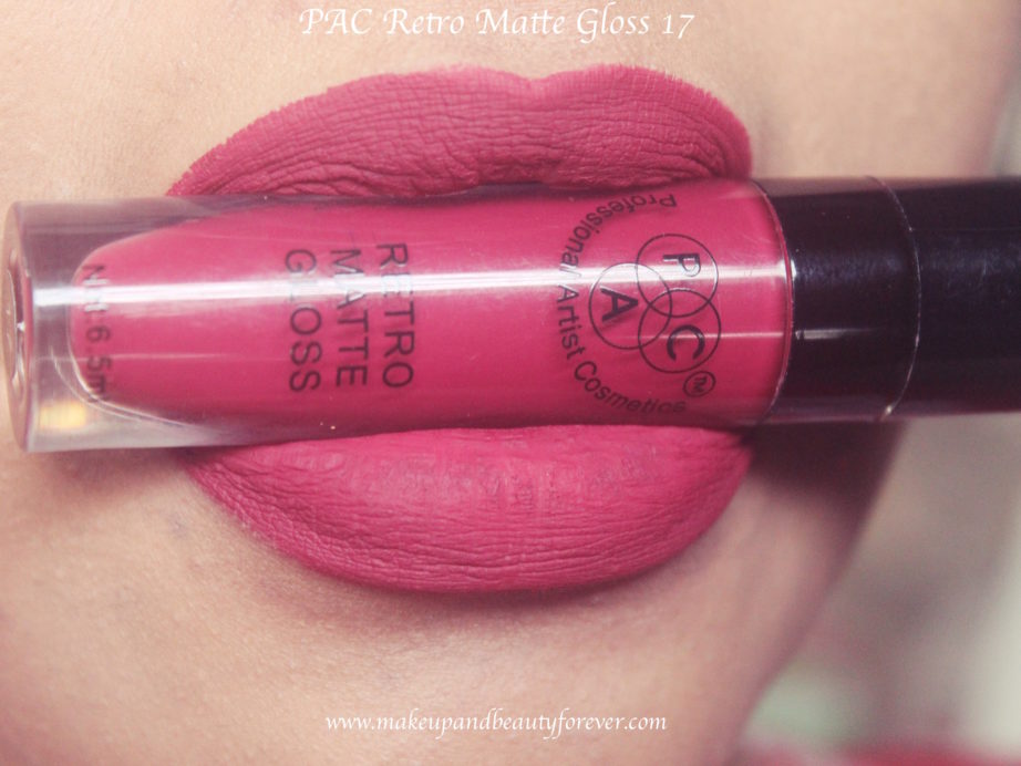 PAC Retro Matte Gloss 17 Review, Swatches MBF Blog