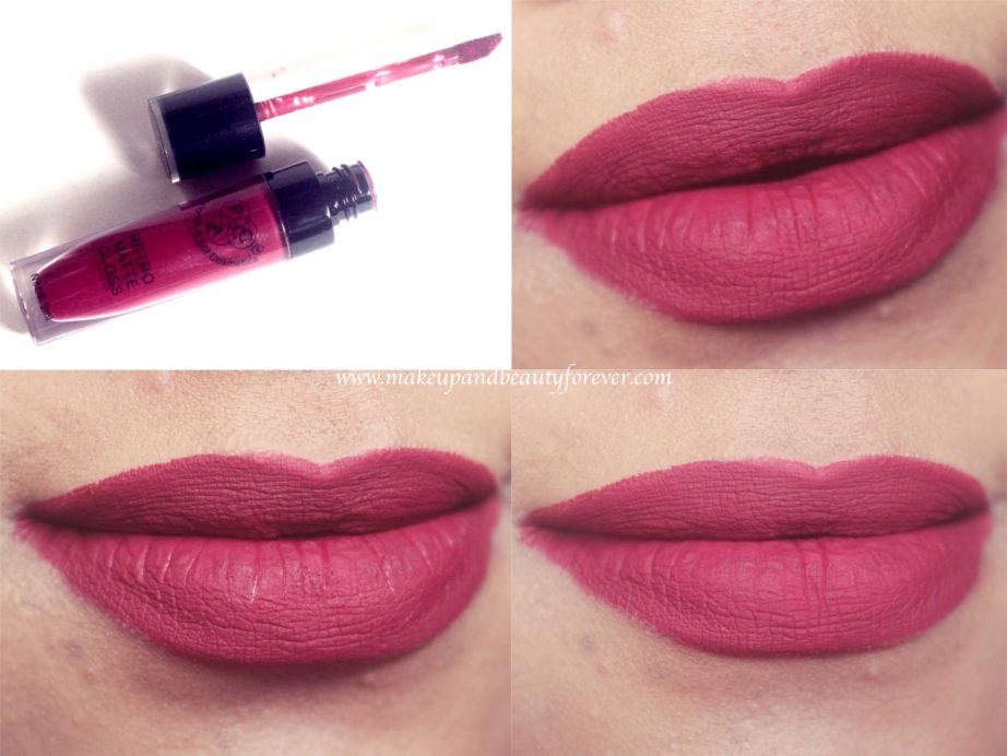 PAC Retro Matte Gloss 17 Review, Swatches on Lips