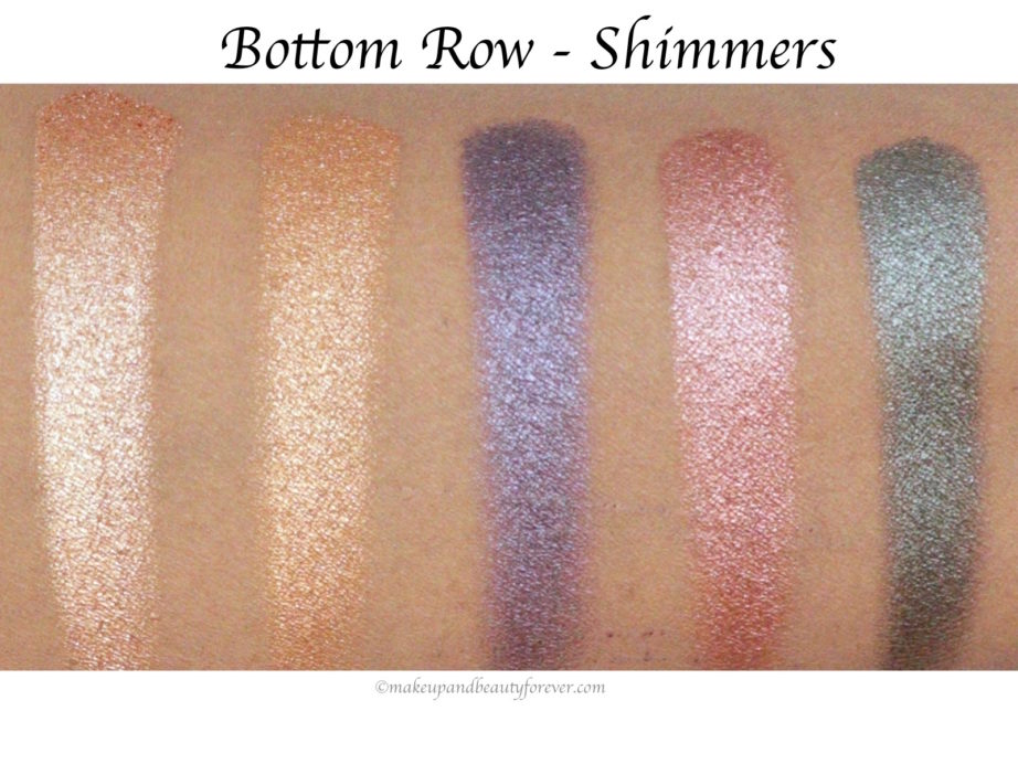 Sugar Blend The Rules Eyeshadow Palette Firework 02 Review, Swatches Bottom Row Shimmers