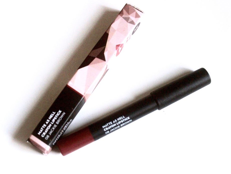 Sugar Jackie Brown 08 Matte As Hell Crayon Lipstick Review, Swatches MBF