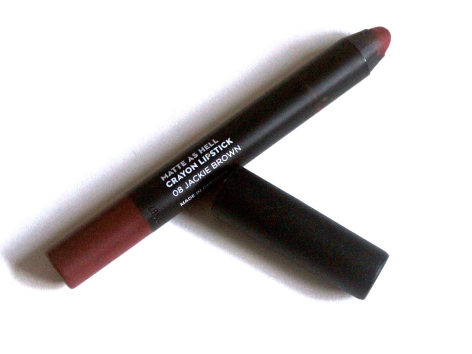 Sugar Jackie Brown 08 Matte As Hell Crayon Lipstick Review, Swatches MBF Blog