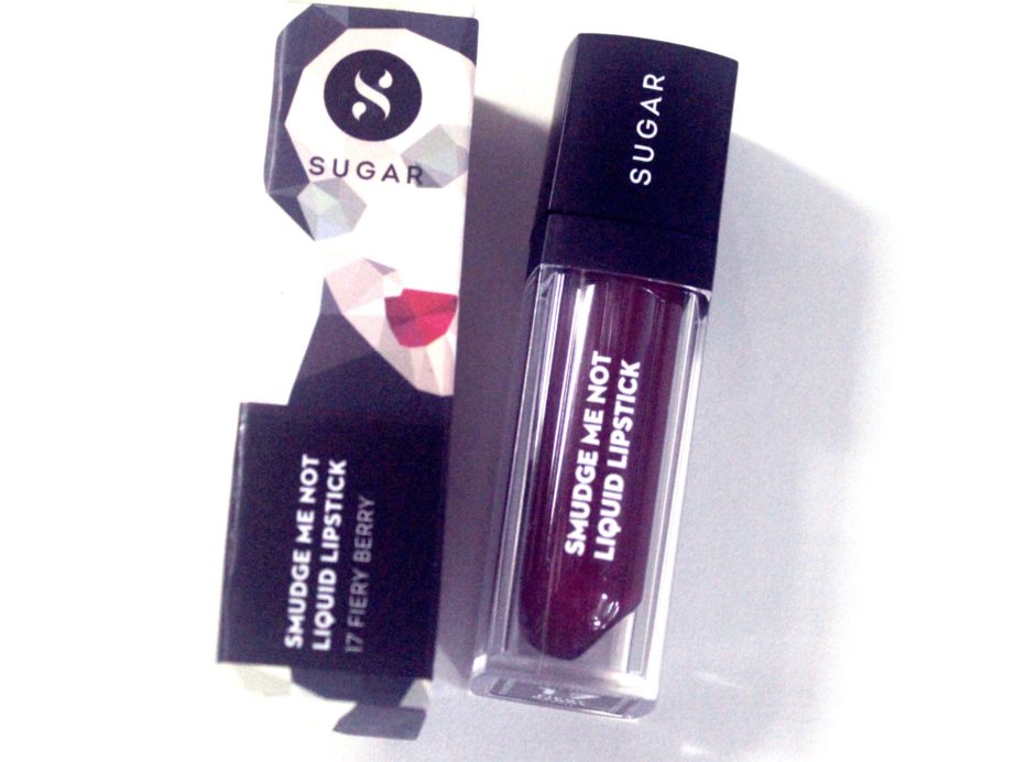Sugar Smudge Me Not Liquid Lipstick Fiery Berry 17 Review, Swatches blog
