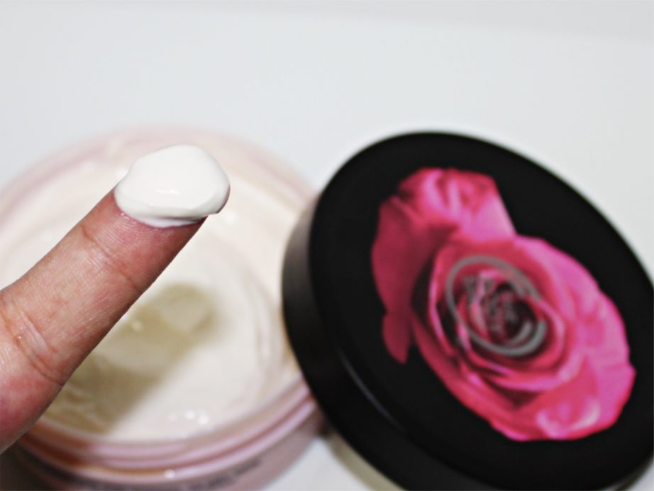 The Body Shop British Rose Instant Glow Body Butter Review Swatches