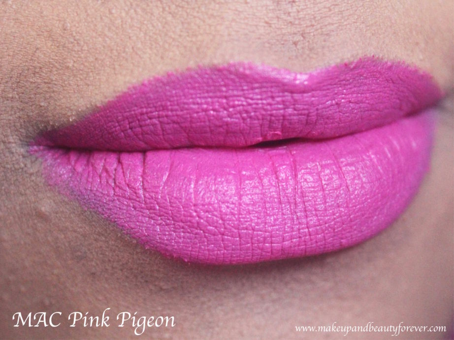 MAC Pink Pigeon Matte Lipstick Review, Swatches MBF Blog