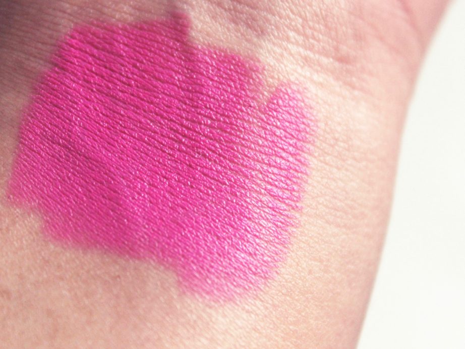 MAC Pink Pigeon Matte Lipstick Review, Swatches hand