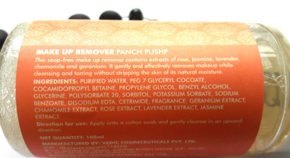 Fabindia Panch Pushp Makeup Remover Review Ingredients