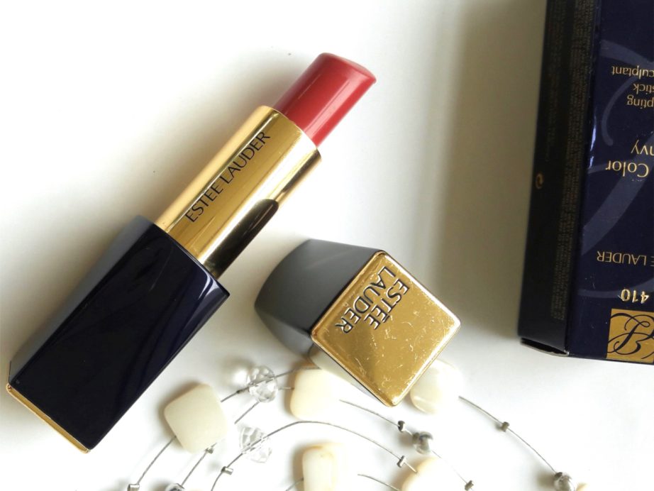 Estée Lauder Pure Color Envy Sculpting Lipstick Dynamic 410 Review, Swatches