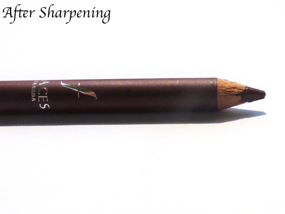 Faces Lip Contour Plum Kiss Review Swatches after sharpening