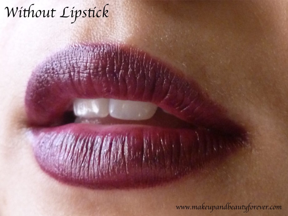 Faces Lip Contour Plum Kiss Review Swatches without lipstick