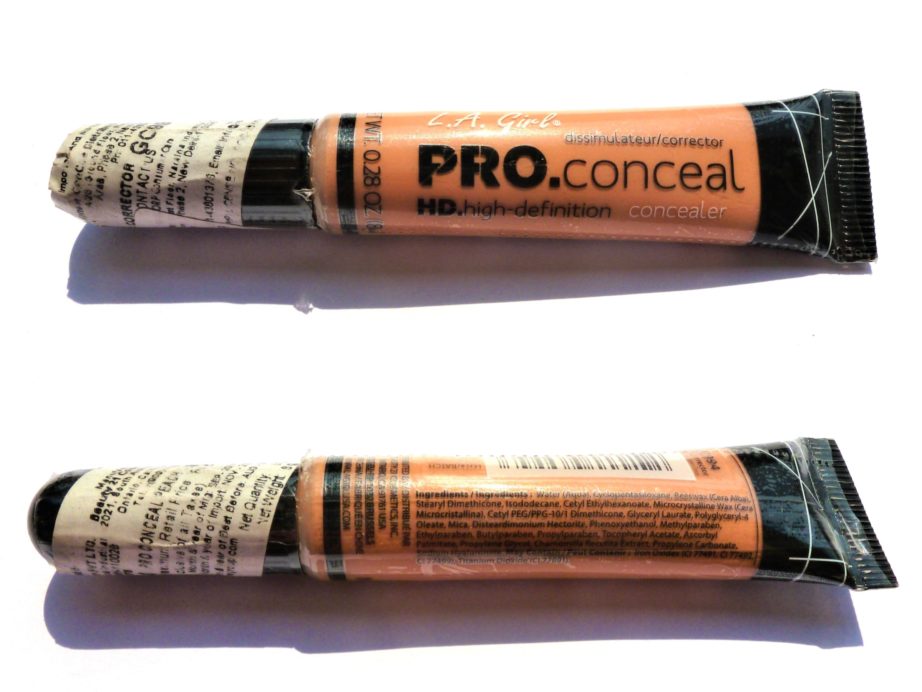 L.A. Girl Pro Conceal HD Peach Color Corrector Review, Swatches, Demo MBF