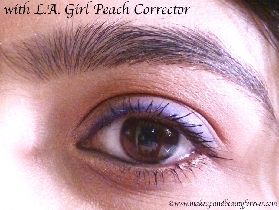 L.A. Girl Pro Conceal HD Peach Color Corrector Review, Swatches, Demo after with peach corrector