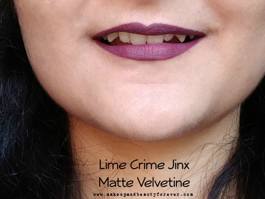 Lime Crime Jinx Velvetine Matte Liquid Lipstick Review, Swatches Blog MBF