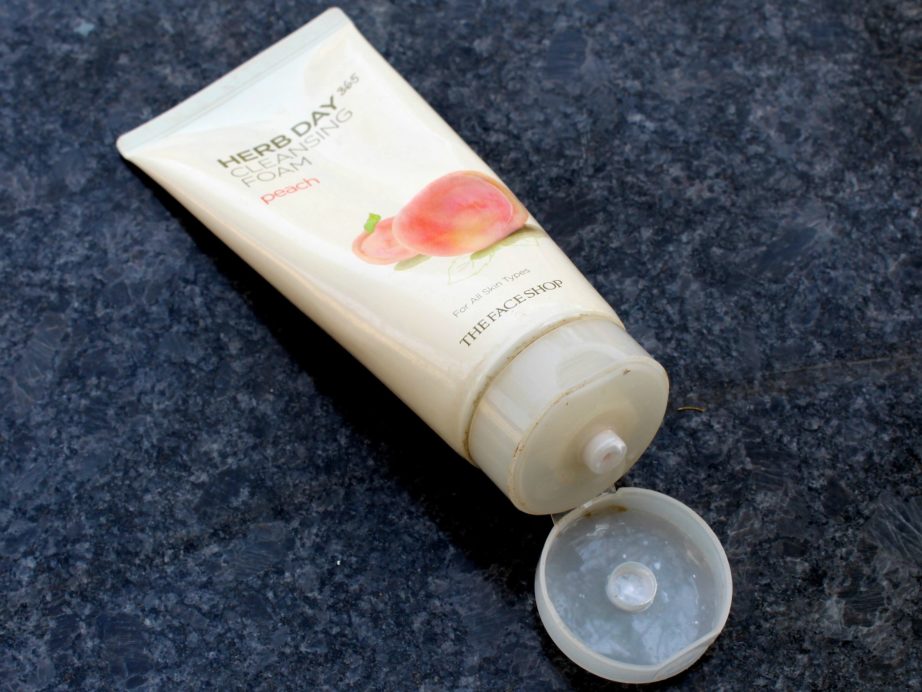 The Face Shop Herb Day 365 Cleansing Foam Peach Review MBF Blog
