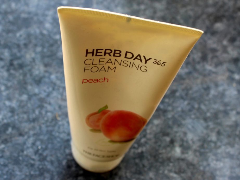 The Face Shop Herb Day 365 Cleansing Foam Peach Review blog MBF