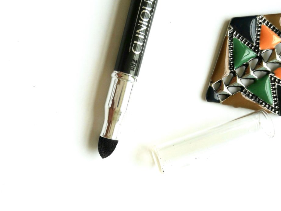 Clinique Intense Ivy 07 Quickliner For Eyes Intense Review, Swatches Smudger tip