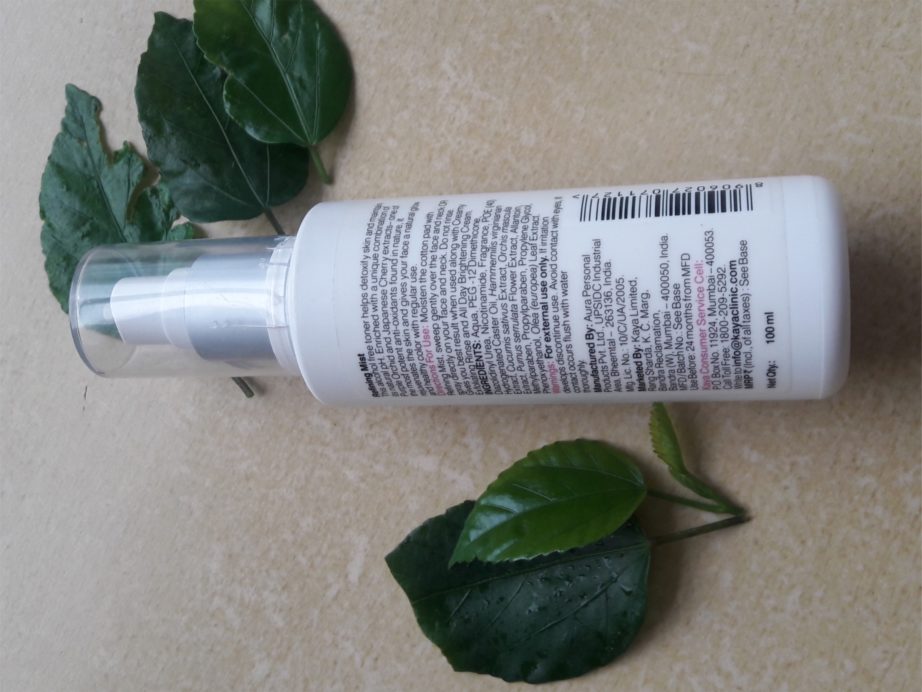 Kaya White Resilience Refining Mist Review details