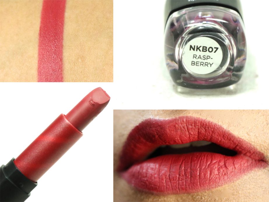 Nicka K Velveteen Lipstick Raspberry Review, Swatches MBF Blog
