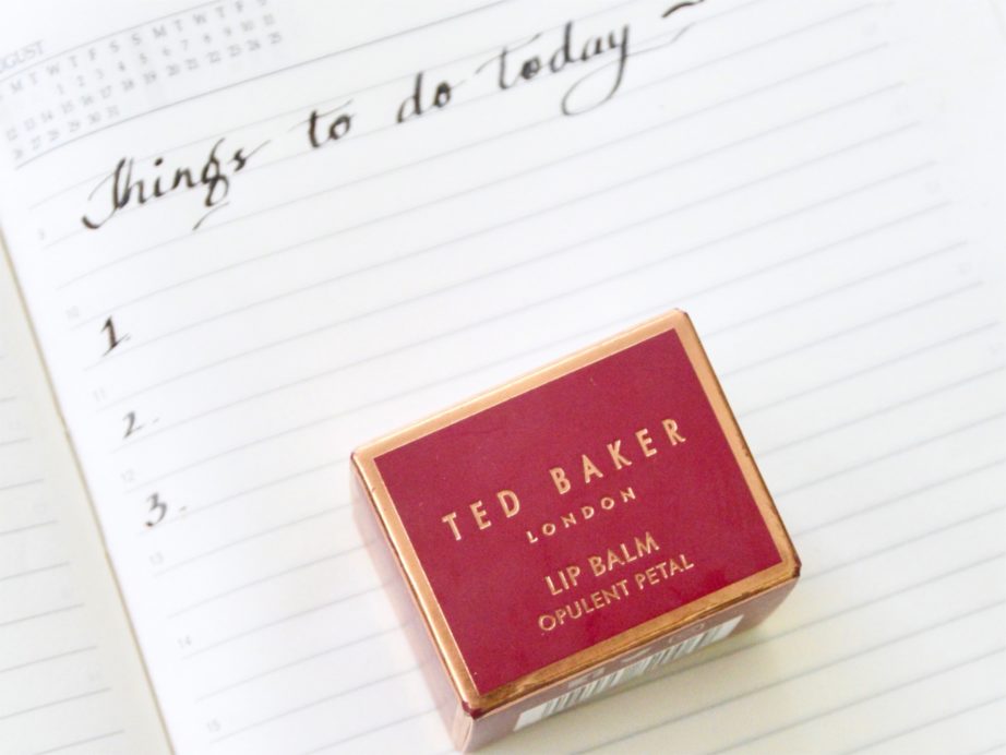 Ted Baker Opulent Petal Lip Balm Review box