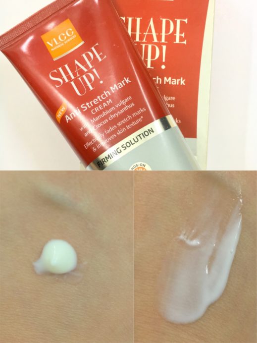 VLCC Shape Up Anti Stretch Mark Cream Review swatches