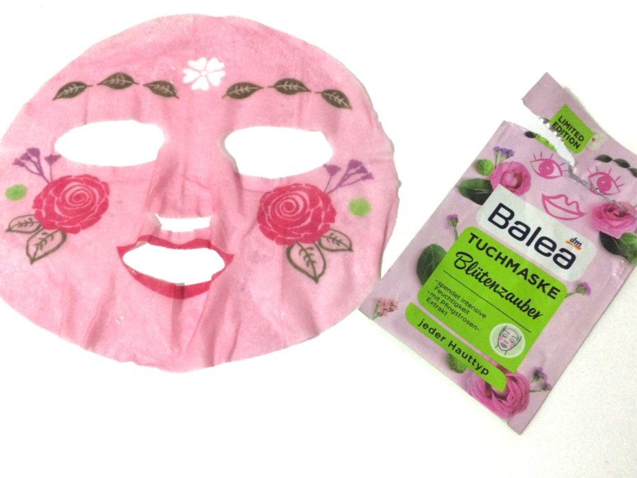 Balea Cloth Mask Tuchmaske Blutenzauber Review MBF Blog